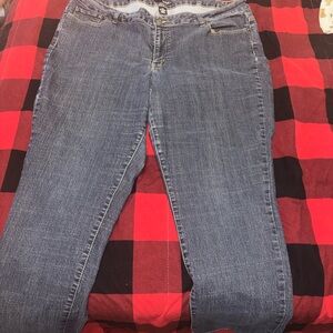 a.n.a Women's Straight Leg Blue Jeans